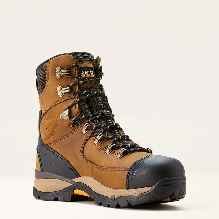 Men Work Boots Ariat Endeavor 8quot Waterproof Insulated Carbon Toe Work Boot Dusted Brown