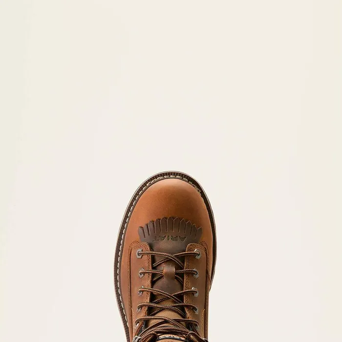 Men Work Boots Ariat Longview Shock Shield 8quot Waterproof Work Boot Copper Brown
