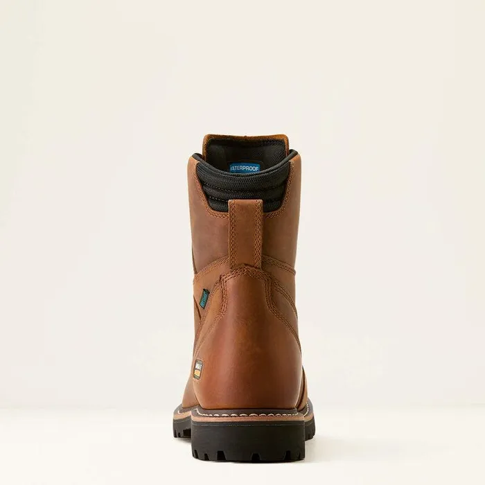 Men Work Boots Ariat Longview Shock Shield 8quot Waterproof Work Boot Copper Brown