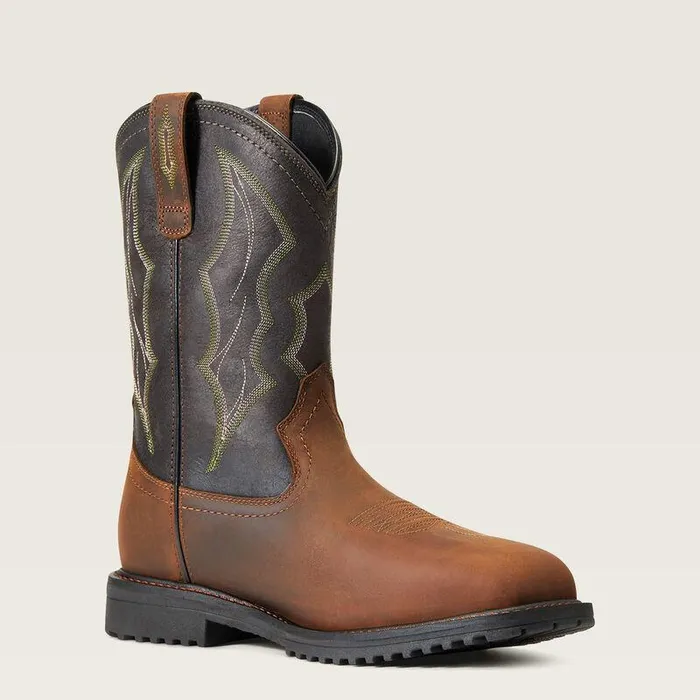 Men Work Boots Ariat RigTek Wide Square Toe Waterproof Composite Toe Work Boot Distressed Brown Men Work Boots Ariat RigTek Wide Square Toe Waterproof Composite Toe Work Boot Distressed Brown