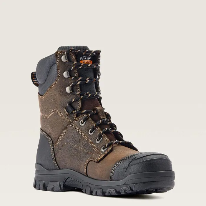 Men Work Boots Ariat Treadfast 8quot Waterproof Steel Toe Work Boot Dark Brown Men Work Boots Ariat Treadfast 8quot Waterproof Steel Toe Work Boot Dark Brown