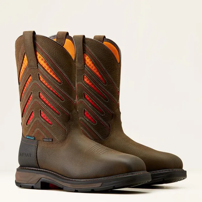 Men Work Boots Ariat WorkHog XT VentTEK Waterproof Carbon Toe Work Boot Iron Coffeesunset Men Work Boots Ariat WorkHog XT VentTEK Waterproof Carbon Toe Work Boot Iron Coffeesunset