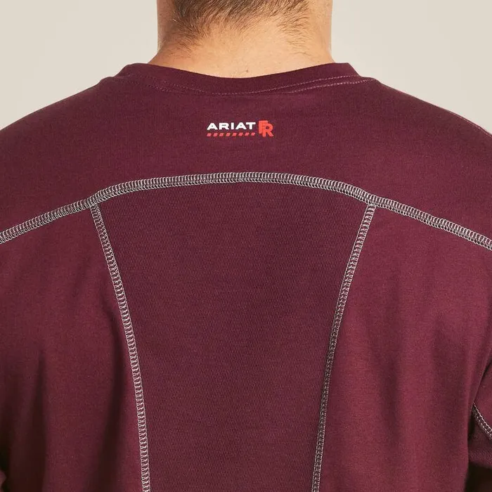 Men Workwear Ariat FR AC Crew TShirt Malbec