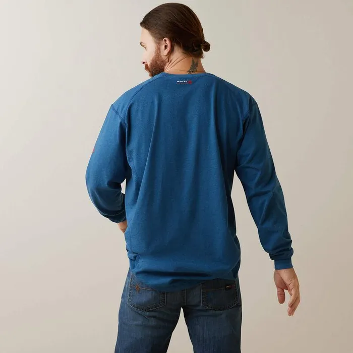 Men Workwear Ariat FR Air Crew TShirt Key Largo Heather Men Workwear Ariat FR Air Crew TShirt Key Largo Heather