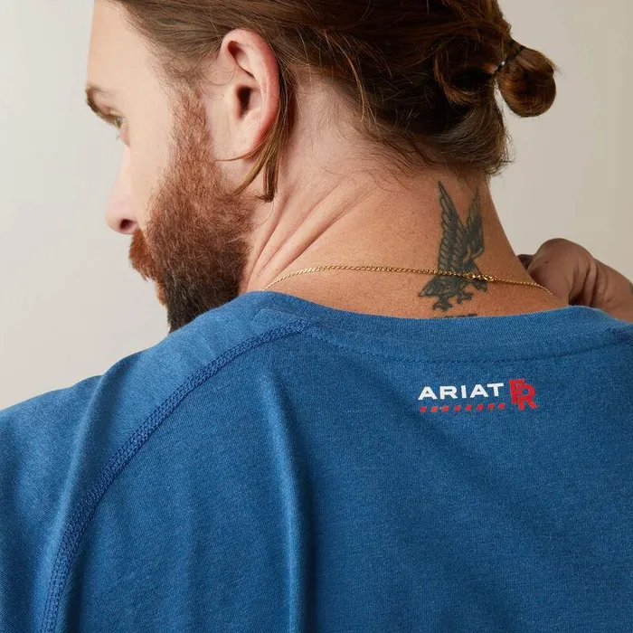 Men Workwear Ariat FR Air Crew TShirt Key Largo Heather Men Workwear Ariat FR Air Crew TShirt Key Largo Heather