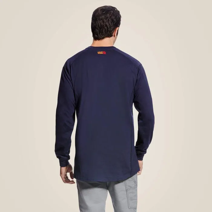 Men Workwear Ariat FR Air Crew TShirt Navy Men Workwear Ariat FR Air Crew TShirt Navy