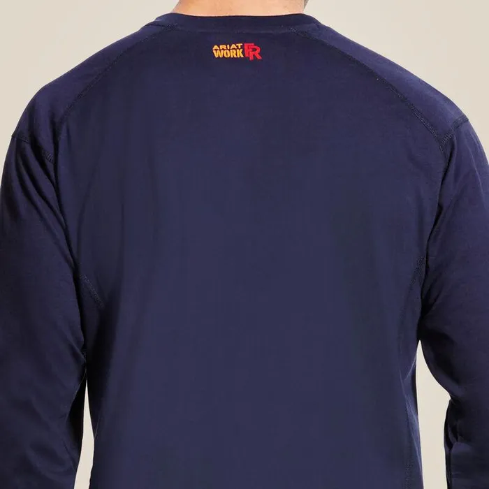 Men Workwear Ariat FR Air Crew TShirt Navy Men Workwear Ariat FR Air Crew TShirt Navy