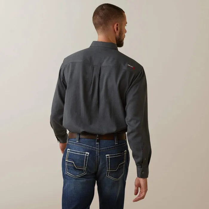 Men Workwear Ariat FR Air Inherent Work Shirt Charcoal Heather