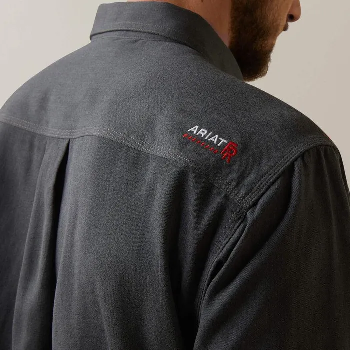 Men Workwear Ariat FR Air Inherent Work Shirt Charcoal Heather
