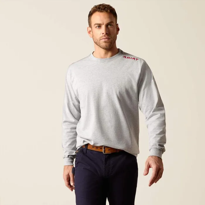 Men Workwear Ariat FR Born For This TShirt Heather Grey Men Workwear Ariat FR Born For This TShirt Heather Grey