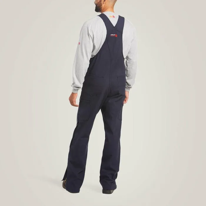 Men Workwear Ariat FR Canvas Unlined Bib Navy Men Workwear Ariat FR Canvas Unlined Bib Navy