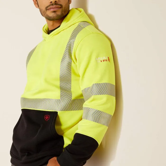 Men Workwear Ariat FR HiVis Hoodie Hivis Yellow