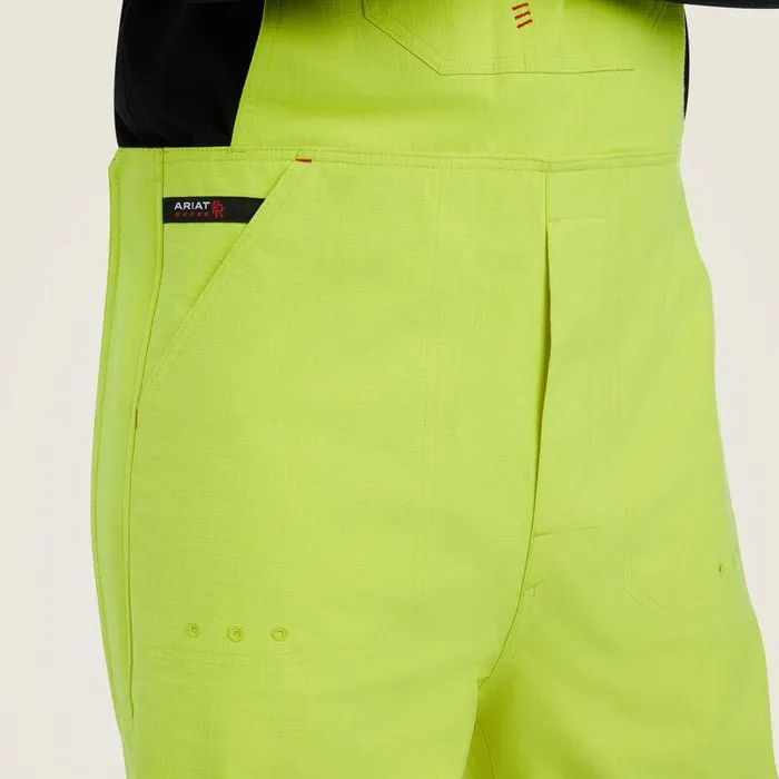 Men Workwear Ariat FR HiVis Waterproof Bib Hivis Yellow Men Workwear Ariat FR HiVis Waterproof Bib Hivis Yellow