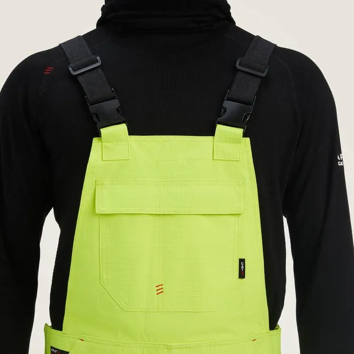 Men Workwear Ariat FR HiVis Waterproof Bib Hivis Yellow Men Workwear Ariat FR HiVis Waterproof Bib Hivis Yellow