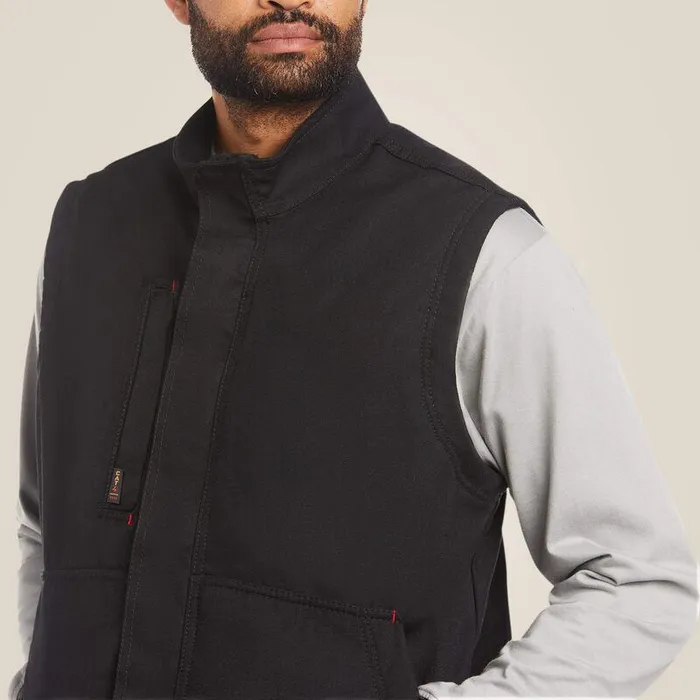Men Workwear Ariat FR Workhorse Insulated Vest Black Men Workwear Ariat FR Workhorse Insulated Vest Black