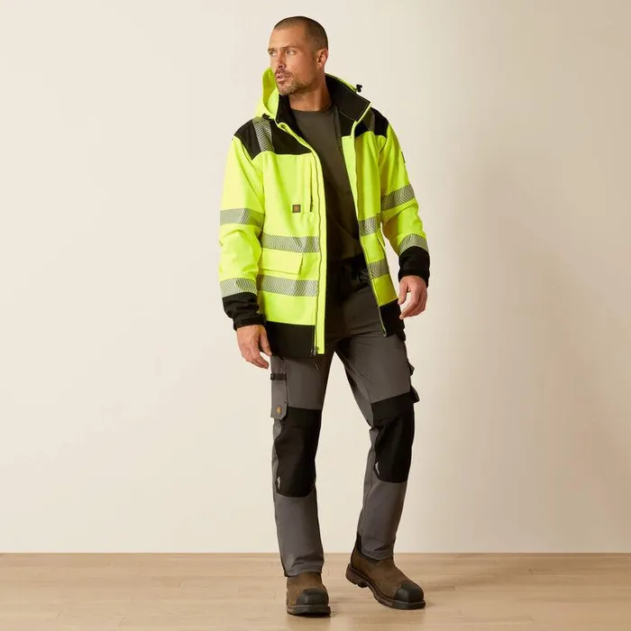 Men Workwear Ariat Rebar HiVis Softshell Jacket Hivis Yellow Men Workwear Ariat Rebar HiVis Softshell Jacket Hivis Yellow