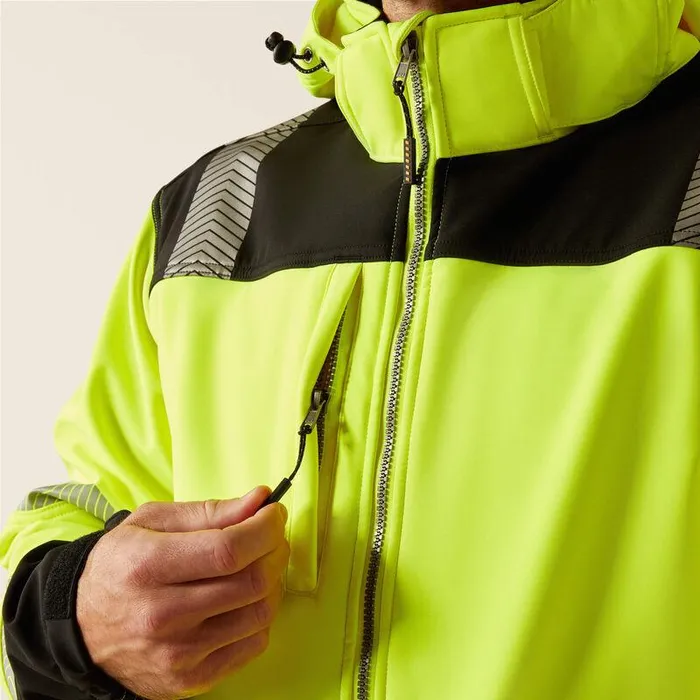 Men Workwear Ariat Rebar HiVis Softshell Jacket Hivis Yellow Men Workwear Ariat Rebar HiVis Softshell Jacket Hivis Yellow