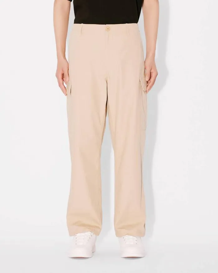 Men Workwear Cargo Pants Beige Kenzo Pants And Shorts