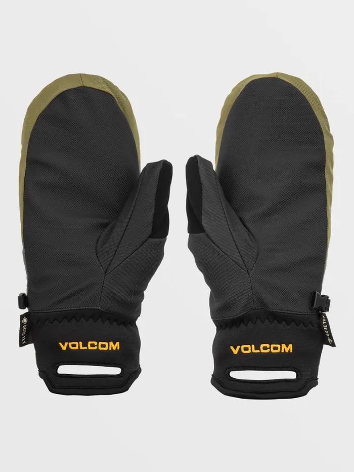 Mens Gloves and Mitts Volcom Stay Dry GoreTex Mitts 8211 Gold