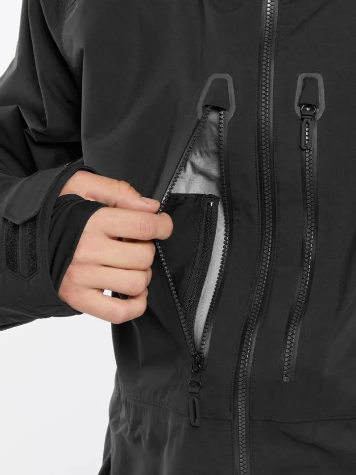 Mens Jackets Volcom Guide GoreTex Jacket 8211 Black