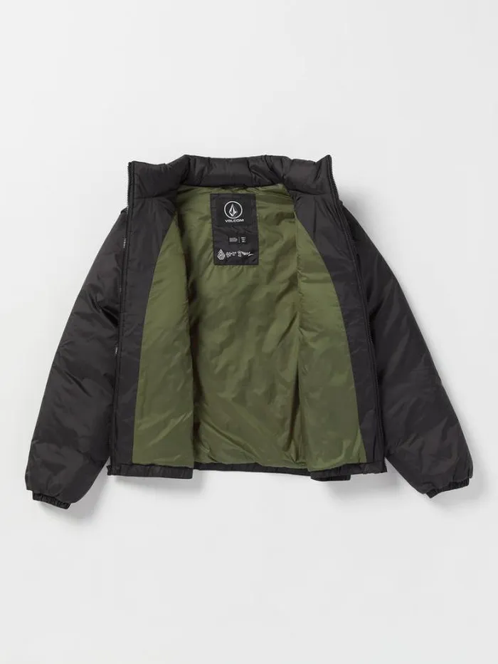 Mens Jackets Volcom Skate Vitals Simon Bannerot Convertible Puff Jacket 8211 Black