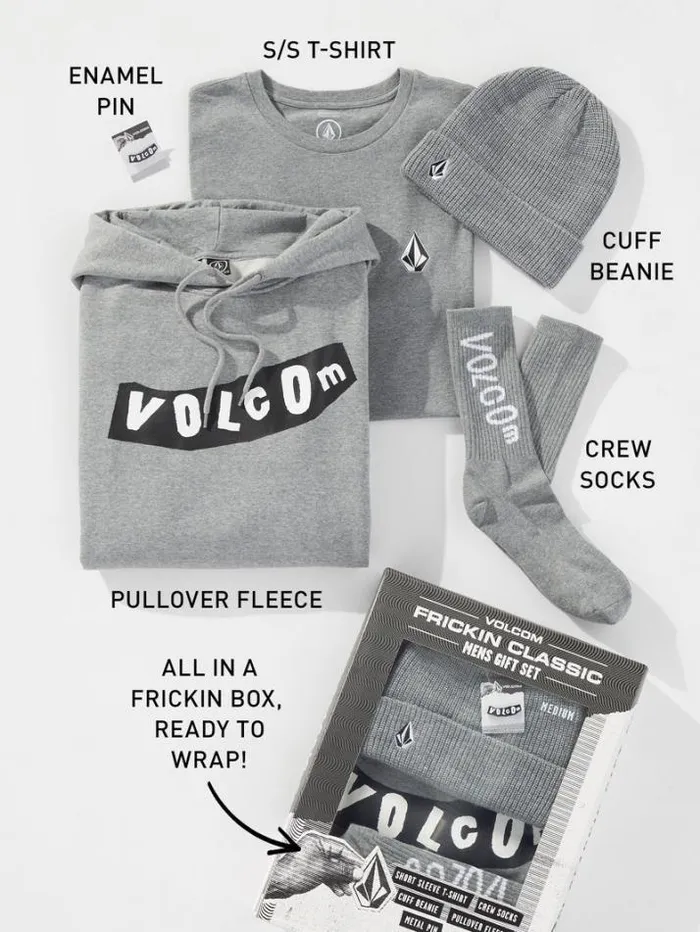 Mens Pants Volcom 2023 Frickin Classics Gift Set 8211 Heather Grey