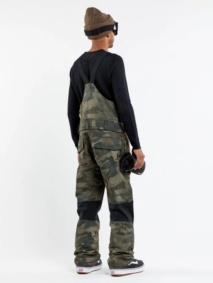 Mens Pants Volcom Roan Bib Overalls 8211 Cloudwash Camo