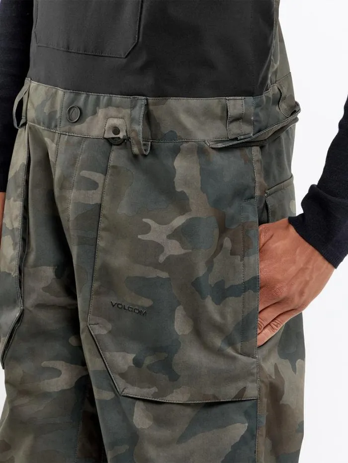 Mens Pants Volcom Roan Bib Overalls 8211 Cloudwash Camo
