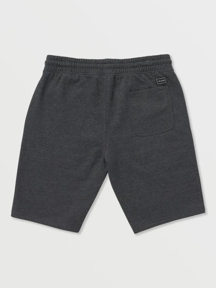Mens Shorts Volcom Stone Bubbled Elastic Waist Shorts 8211 Heather Black