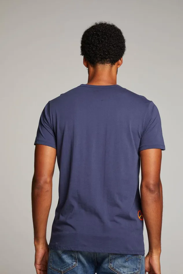 Mens Tops Chaser Brand Peace Script Mens Tee