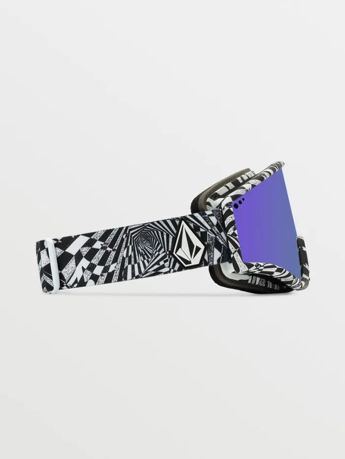 MensWomensKids Goggles Volcom Yae Goggle 8211 Op Art Purple ChromeBL