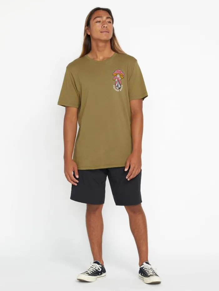 MensWomens Mountain Biking Volcom Farm To Yarn Psychike Short Sleeve Tee 8211 Old Mill