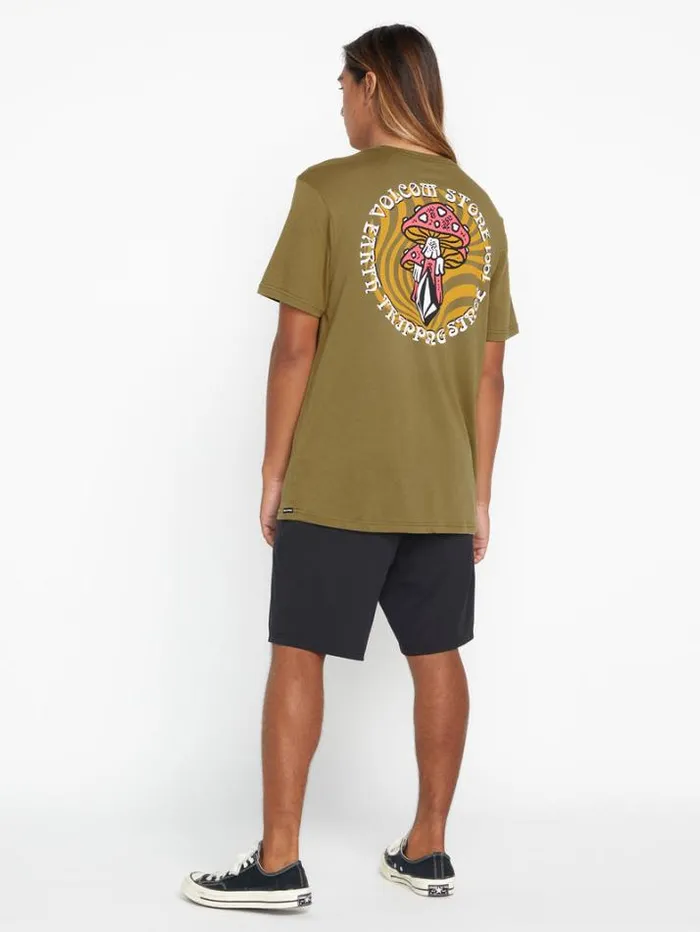 MensWomens Mountain Biking Volcom Farm To Yarn Psychike Short Sleeve Tee 8211 Old Mill