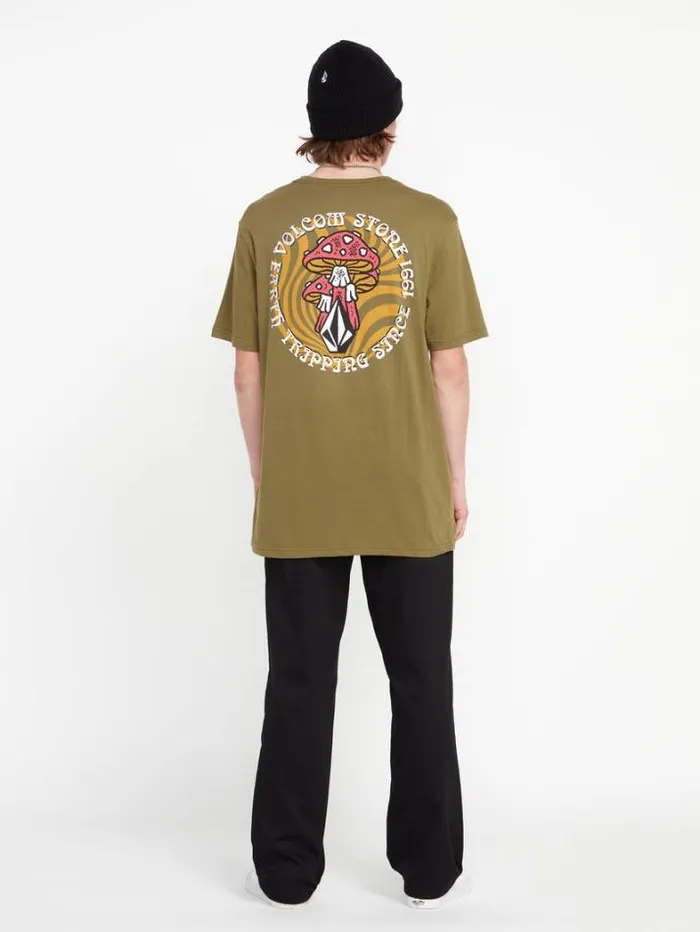 MensWomens Mountain Biking Volcom Farm To Yarn Psychike Short Sleeve Tee 8211 Old Mill