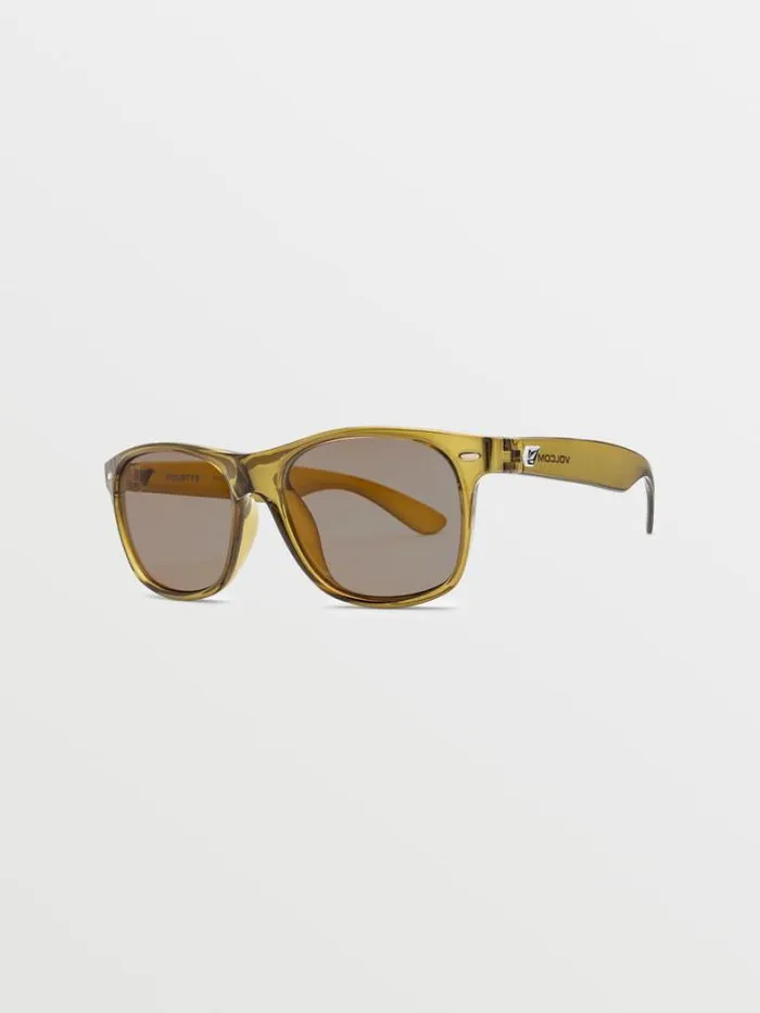MensWomens Sunglasses Volcom Fourty6 Sunglasses 8211 Gloss OliveLight Bronze