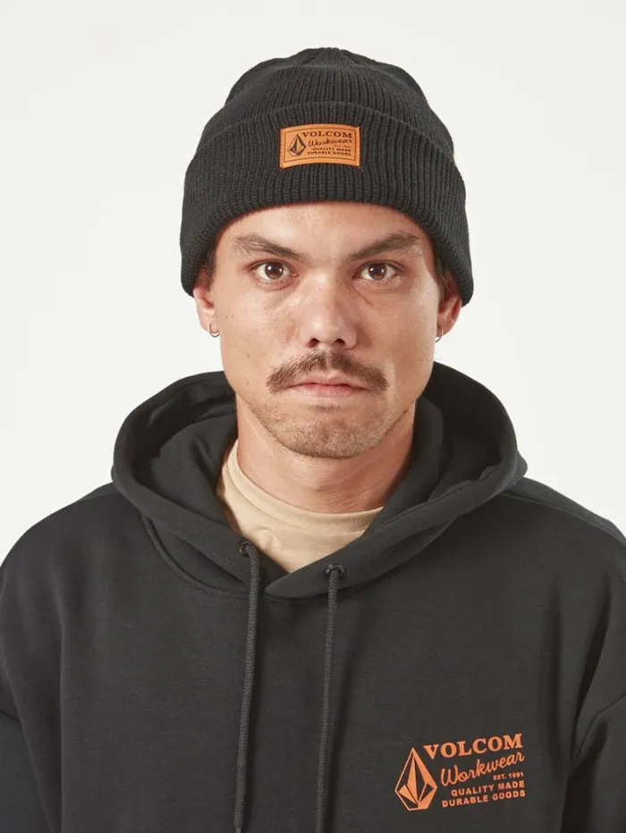 MensWorkwear Hats and Beanies Volcom Workwear Beanie 8211 Black
