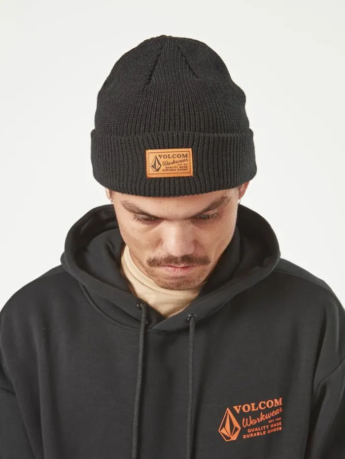 MensWorkwear Hats and Beanies Volcom Workwear Beanie 8211 Black