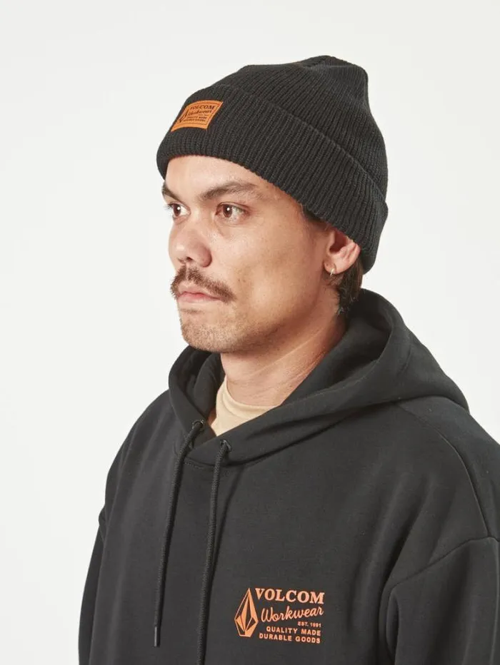 MensWorkwear Hats and Beanies Volcom Workwear Beanie 8211 Black