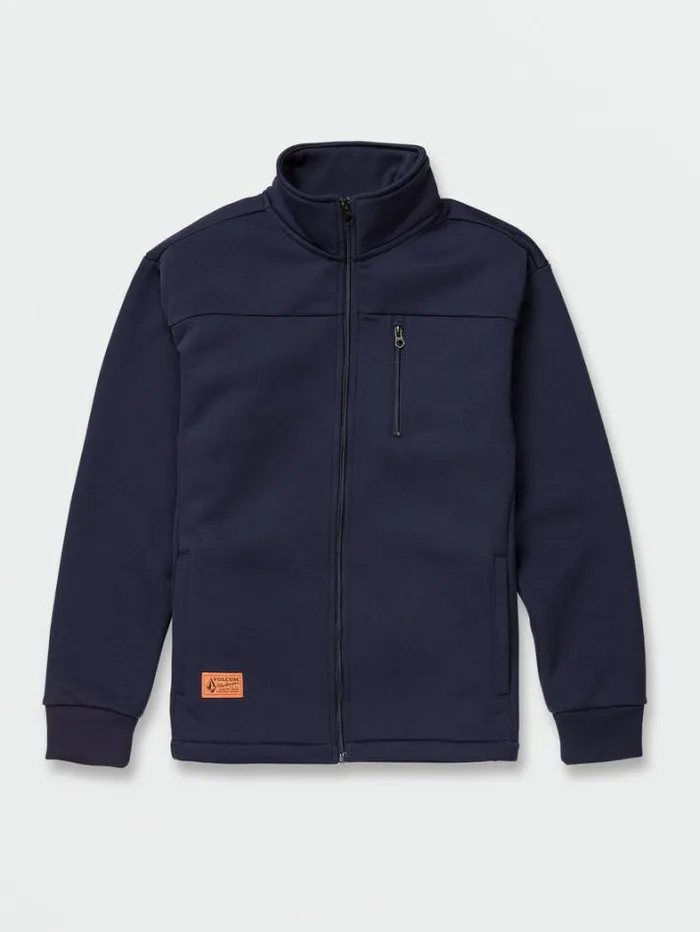 MensWorkwear Jackets Volcom Workwear Bonded Fleece Jacket 8211 Navy