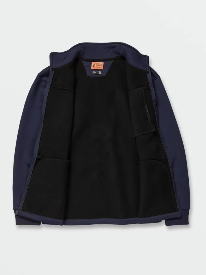 MensWorkwear Jackets Volcom Workwear Bonded Fleece Jacket 8211 Navy