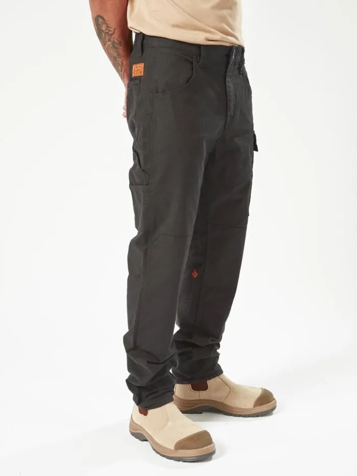 MensWorkwear Pants Volcom Caliper Work Pants 8211 Black