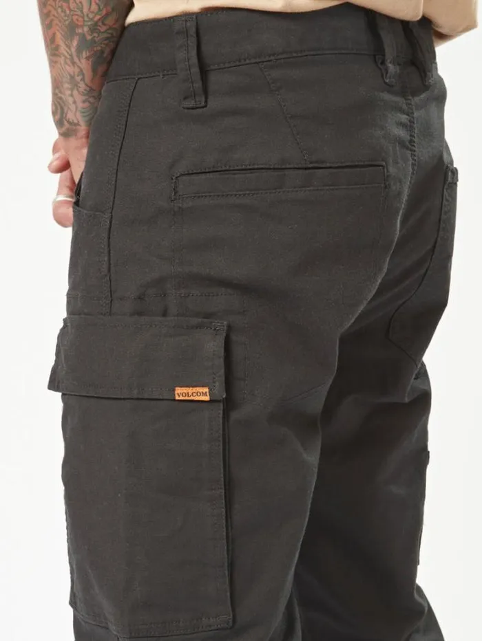 MensWorkwear Pants Volcom Caliper Work Pants 8211 Black
