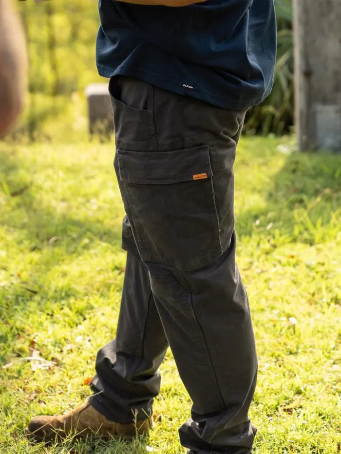 MensWorkwear Pants Volcom Caliper Work Pants 8211 Black