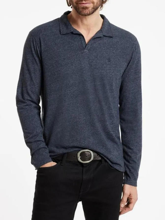 MERCURY POLO Navy Clothing John Varvatos Polos