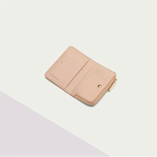 Metallic Shiny Calf Rosette Women Coccinelle Wallets and Small Leather Goods