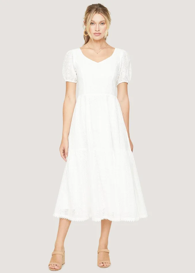 Middle Of Nowhere Midi Dress White Women Lost Wander Dresses