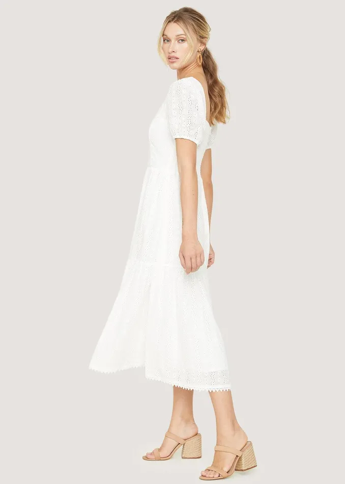 Middle Of Nowhere Midi Dress White Women Lost Wander Dresses