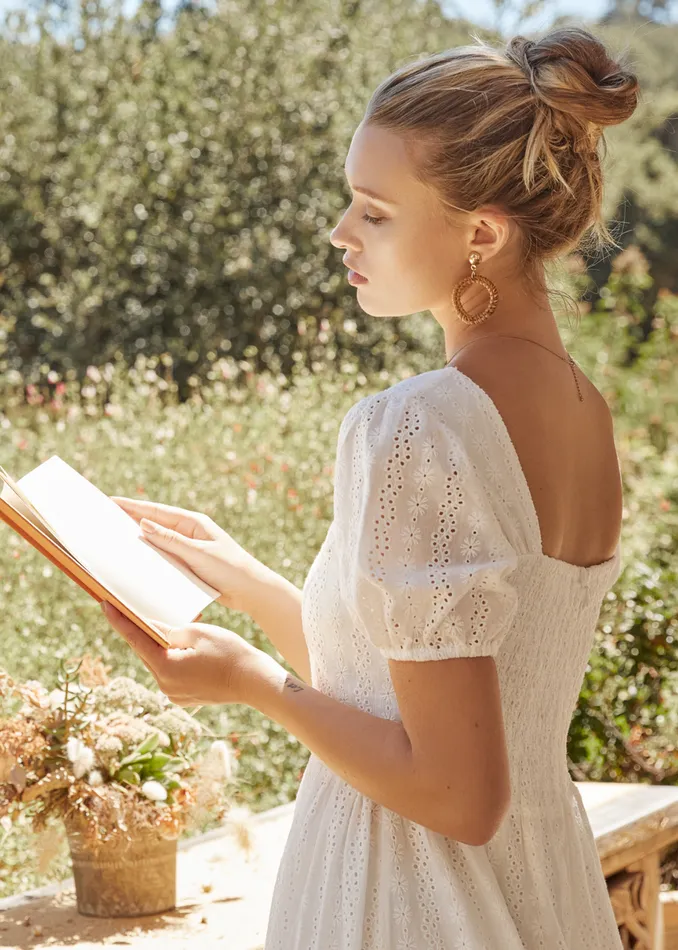 Middle Of Nowhere Midi Dress White Women Lost Wander Dresses