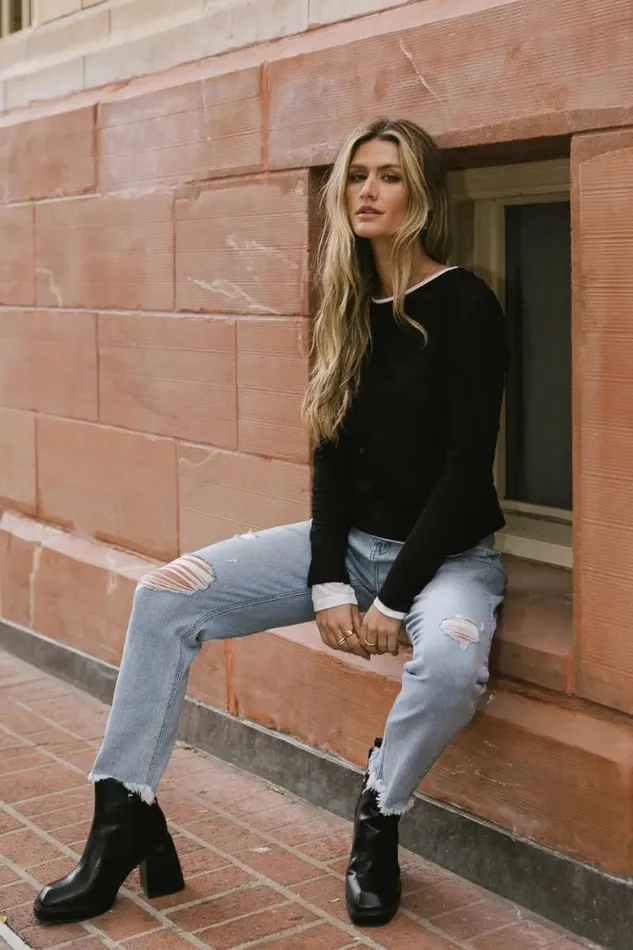 Milani Layered Top In Black Black Women Bohme Tops