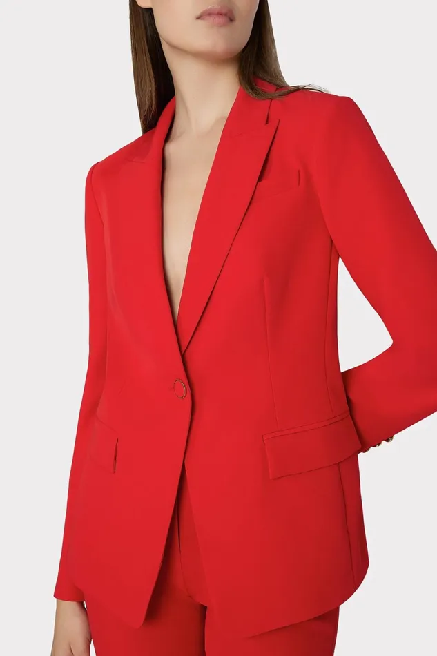 Milly Avery Cady Blazer Red Women Matching Sets